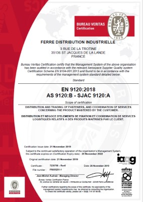 CERTIFICATION EN 9120